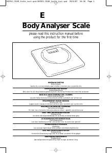 Mode d’emploi Salter 9140 Body Analyser Pèse-personne