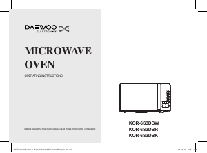 Handleiding Daewoo KOR-6S3DBK Magnetron