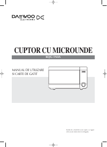 Manual Daewoo KQG-1N4A Cuptor cu microunde