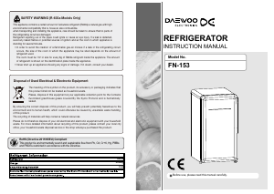 Manual Daewoo FN-153CW Refrigerator