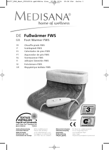 Manual de uso Medisana FWS Calentador de pies