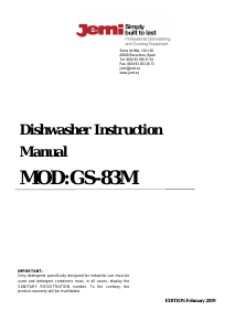 Manual Jemi GS-83M Dishwasher