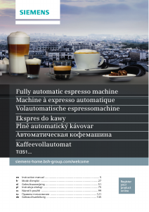 Manual Siemens TI35A209RW Espresso Machine