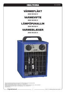 Bruksanvisning Biltema 46-3060 Värmefläkt