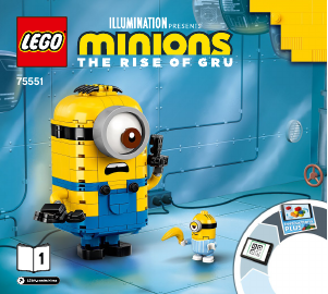 Manual Lego set 75551 Minions Minions e o seu Covil Construídos com Peças