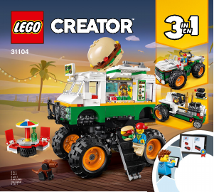 Manual Lego set 31104 Creator Camion gigant cu burger