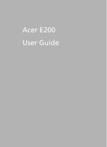 Manual Acer E200 Mobile Phone