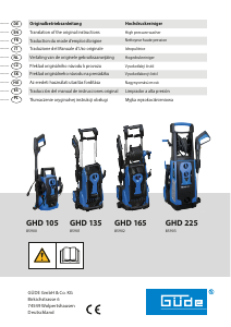Manual de uso Güde GHD 105 Limpiadora de alta presión