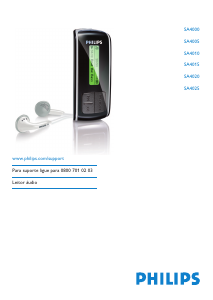 Manual Philips SA4005 Leitor Mp3