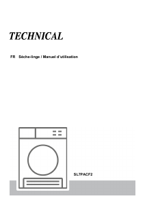 Mode d’emploi Technical SL7PACF2 Sèche-linge