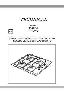 Mode d’emploi Technical TP4GX/2 Table de cuisson