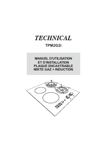 Mode d’emploi Technical TPM2G2I Table de cuisson