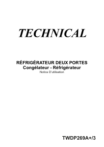 Mode d’emploi Technical TWDP269A+/3 Réfrigérateur combiné
