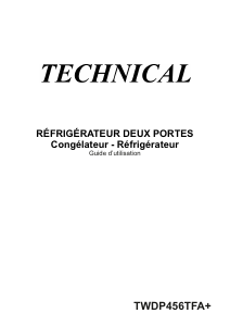 Mode d’emploi Technical TWDP456TFA+ Réfrigérateur combiné