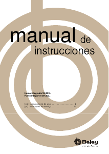 Manual de uso Balay 3HB503NM Horno