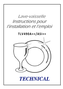 Mode d’emploi Technical TLV490A++ Lave-vaisselle