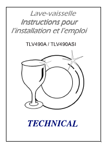 Mode d’emploi Technical TLV490A Lave-vaisselle