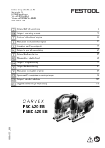 Manual Festool CARVEX PSBC 420 EB Jigsaw
