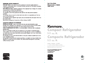 Manual Kenmore 111.99033 Refrigerator