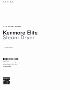 Bruksanvisning Kenmore 796.81963 Torktumlare