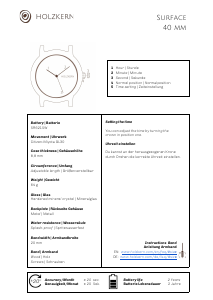 Bedienungsanleitung Holzkern Canyon Land Armbanduhr