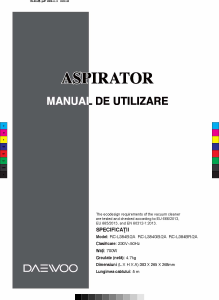 Manual Daewoo RC-L384BR/2A Aspirator