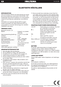 Käyttöohje Biltema 84-0033 Kaiutin