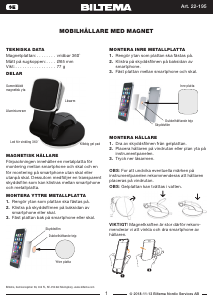 Bruksanvisning Biltema 22-195 Mobilhållare