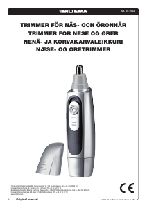 Käyttöohje Biltema 84-1022 Nenäkarvatrimmeri