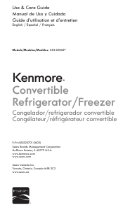 Manual de uso Kenmore 253.22052 Congelador