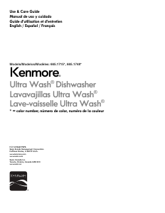 Mode d’emploi Kenmore 665.17489 Lave-vaisselle