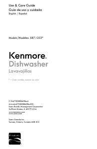 Manual de uso Kenmore 587.12332 Lavavajillas