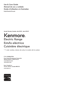 Manual Kenmore 664.95123 Range