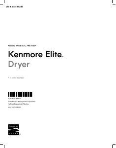 Handleiding Kenmore 796.61552 Wasdroger