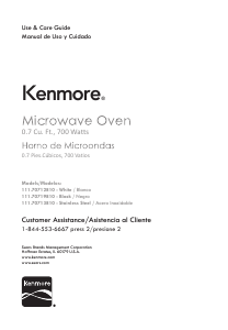 Manual de uso Kenmore 111.70719 Microondas