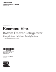 Mode d’emploi Kenmore 795.73157 Réfrigérateur combiné