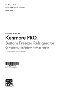 Mode d’emploi Kenmore 795.79993 Réfrigérateur combiné