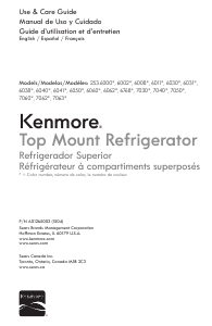 Handleiding Kenmore 253.70505 Koel-vries combinatie
