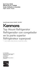 Manual Kenmore 106.70213 Fridge-Freezer