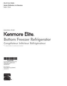 Manual Kenmore 795.74012 Fridge-Freezer