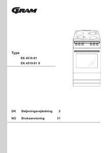 Brugsanvisning Gram EK 4510-91 Komfur