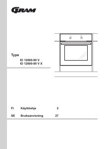 Käyttöohje Gram IO 12600-90 V Uuni