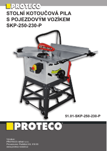 Manuál Proteco 51.01-SKP-250-230-P Stolní pila