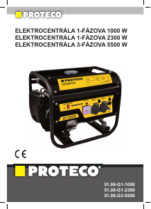 Návod Proteco 51.08-G3-5500 Generátor