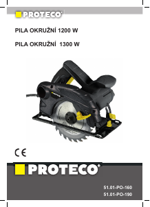 Návod Proteco 51.01-PO-160 Okružná píla