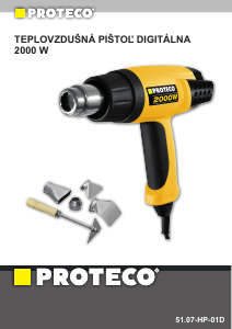 Návod Proteco 51.07-HP-01D Teplovzdušná pištoľ