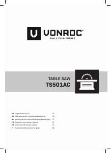 Handleiding Vonroc TS501AC Tafelzaag