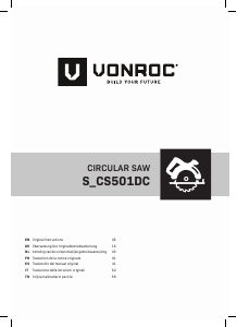 Manual de uso Vonroc S_CS501DC Sierra circular