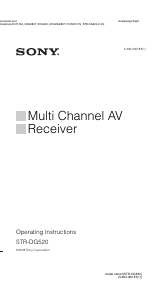 Handleiding Sony STR-DG520 Receiver