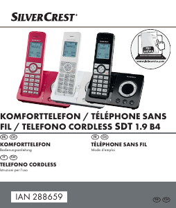 Bedienungsanleitung SilverCrest SDT 1.9 B4 Schnurlose telefon